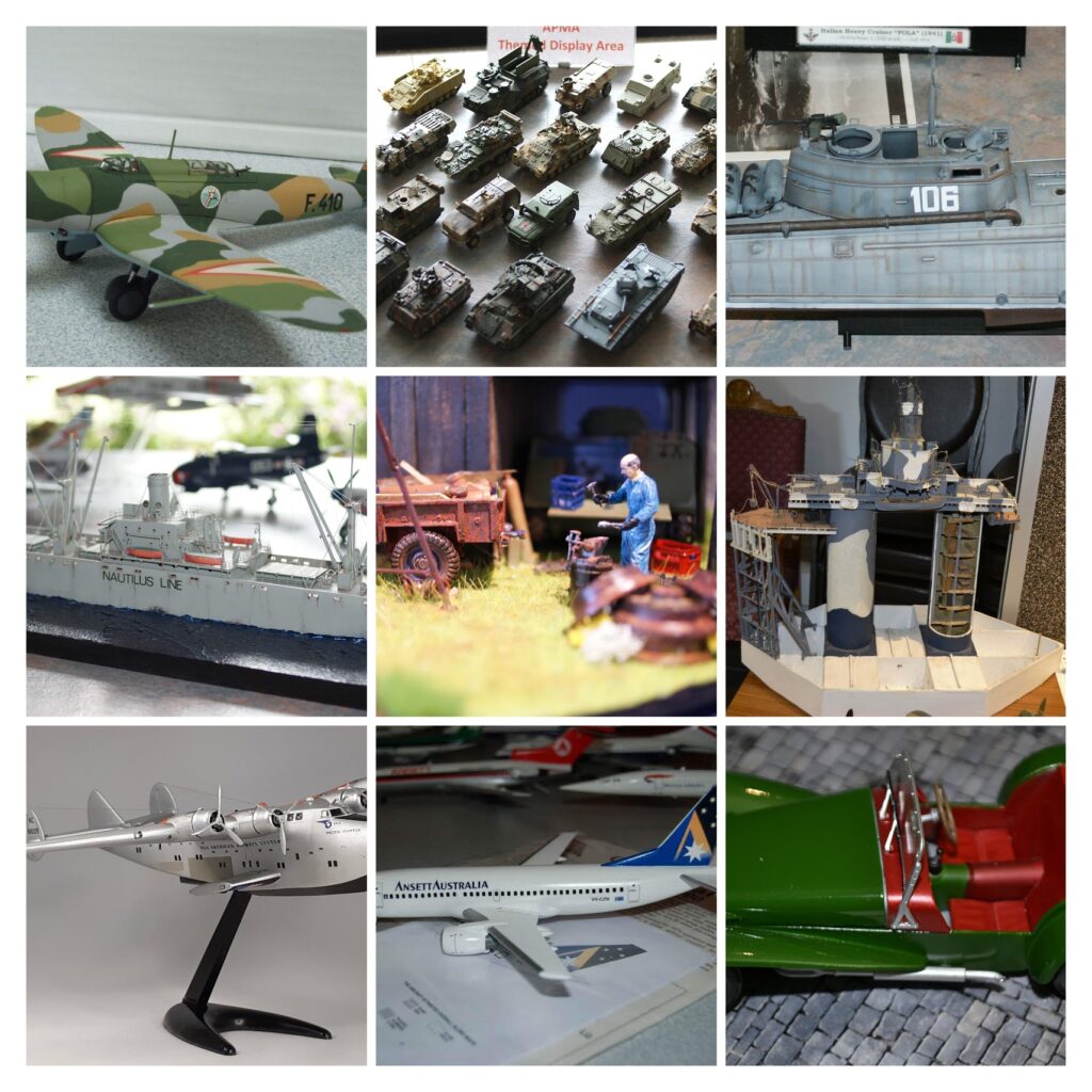Collage of members models from over the years